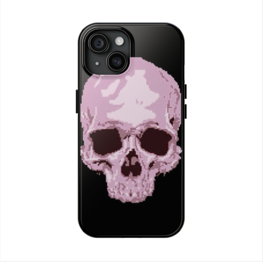 Pink Pixel Skull
