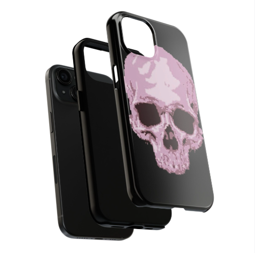 Pink Pixel Skull